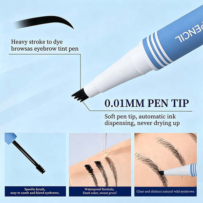2-in-1 Waterproof Micro-Fork Eyebrow Pen-Tinted Gel Cosmetic🖌️ - image 4