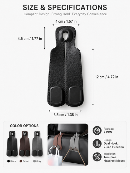 🚗2-in-1 Car Headrest Hook &amp; Phone Holder - image 8