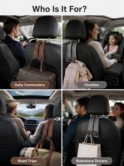 🚗2-in-1 Car Headrest Hook &amp; Phone Holder - image 9