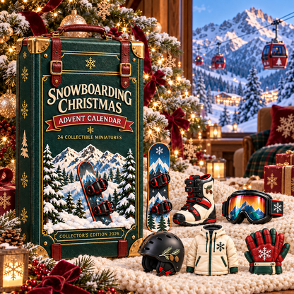 2026 Snowboarding Christmas Advent Calendar – 24 Unique Collectible Miniatures for Snowboard Lovers & Mountain Adventures