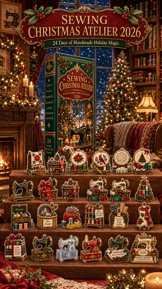 24 Days of Handmade Magic Sewing Christmas poster