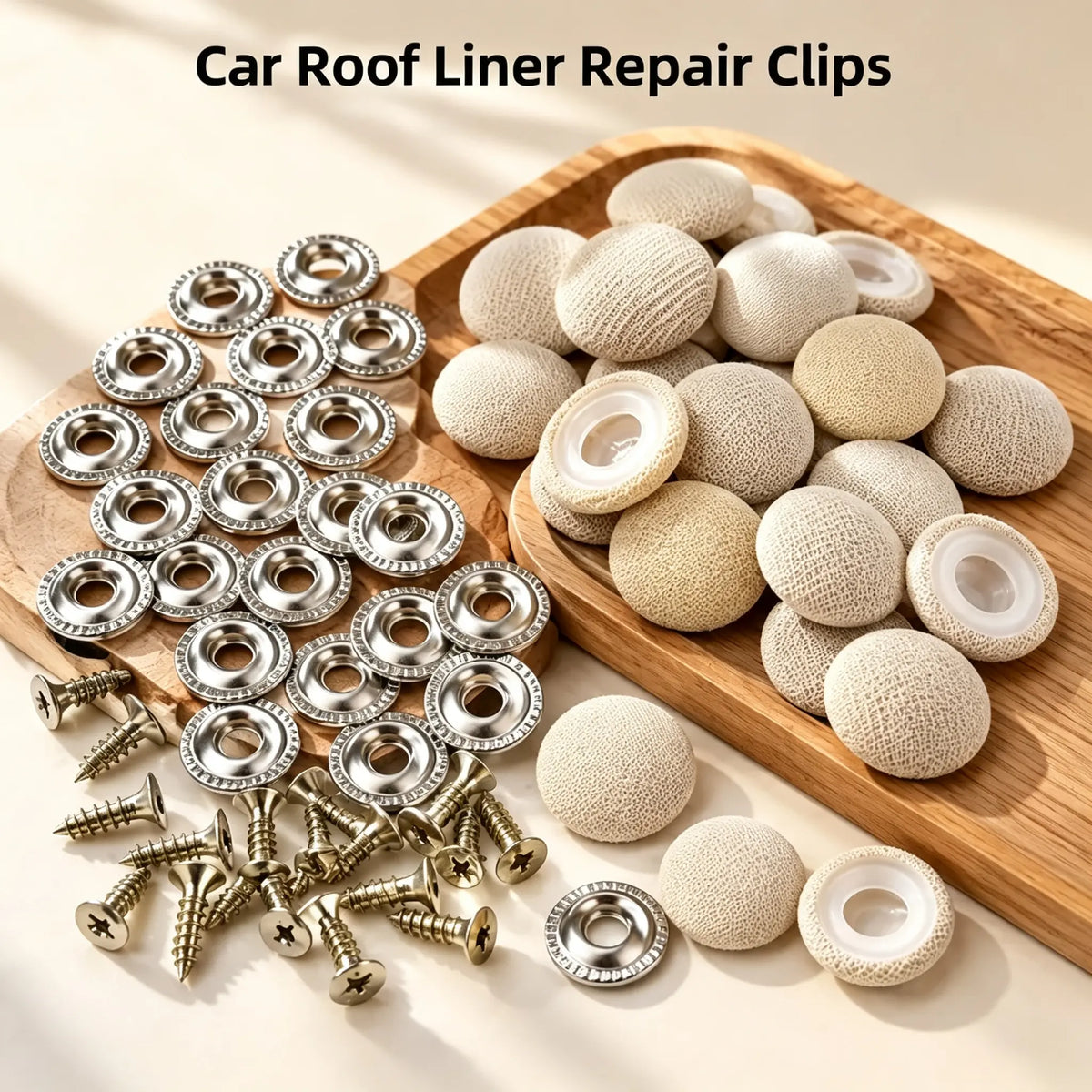 50 Pack Car Roof Headliner Repair Buttons, Fabric Covered Retainer Screws 🚗 - image 4