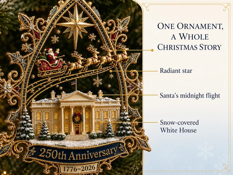 🔥250th Anniversary: Santa Flying Over the White House on a Snowy Night