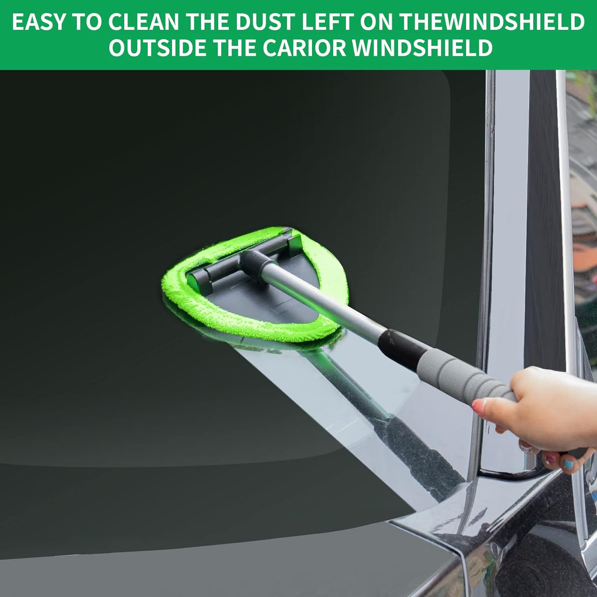 💥 💥 🔥 Windshield Cleaning Tool, Microfiber Car Window Cleaner with 4 Reusable and Washable Microfiber Pads and Extendable Handle - image 8