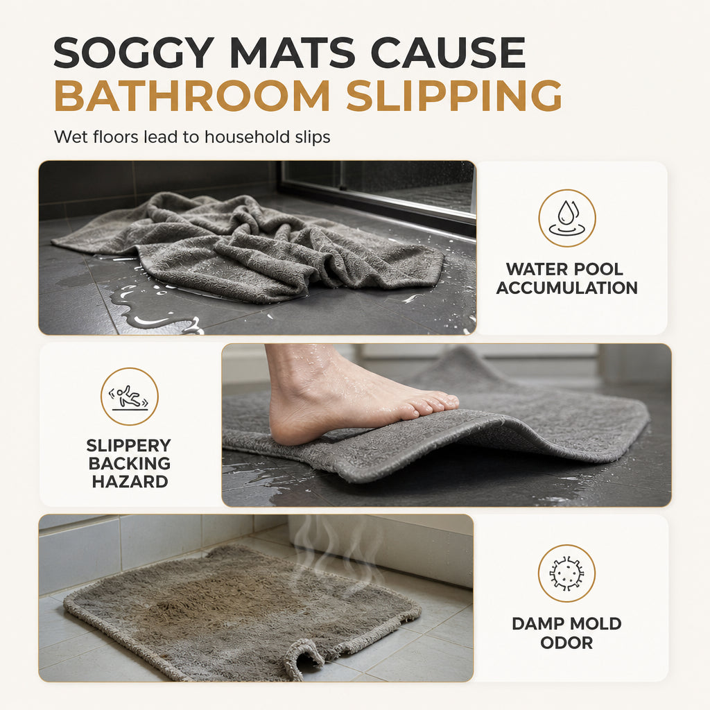 📢📢50% OFF !! ⏰Non-Slip Water Absorbent Bathroom Mat