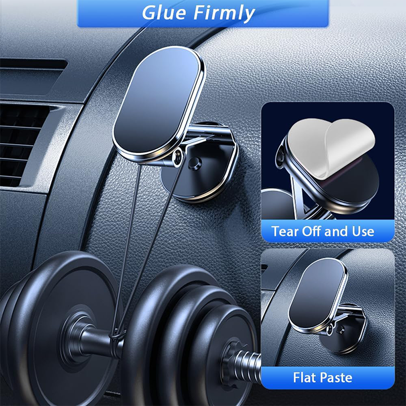 Foldable 360° Rotatable Metal Magnetic Car Phone Holder 🧲 - image 2