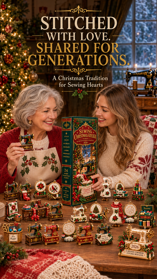 Stitched for Generations Sewing Christmas gift poster