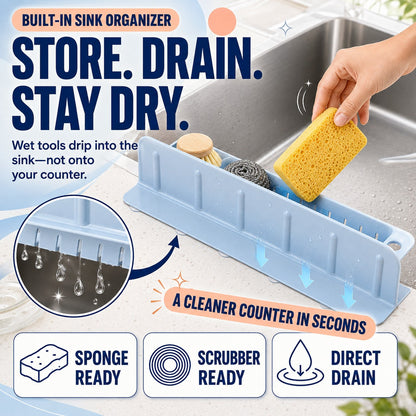 💦 2-in-1 Foldable Sink Splash Guard & Drain Organizer - image 3