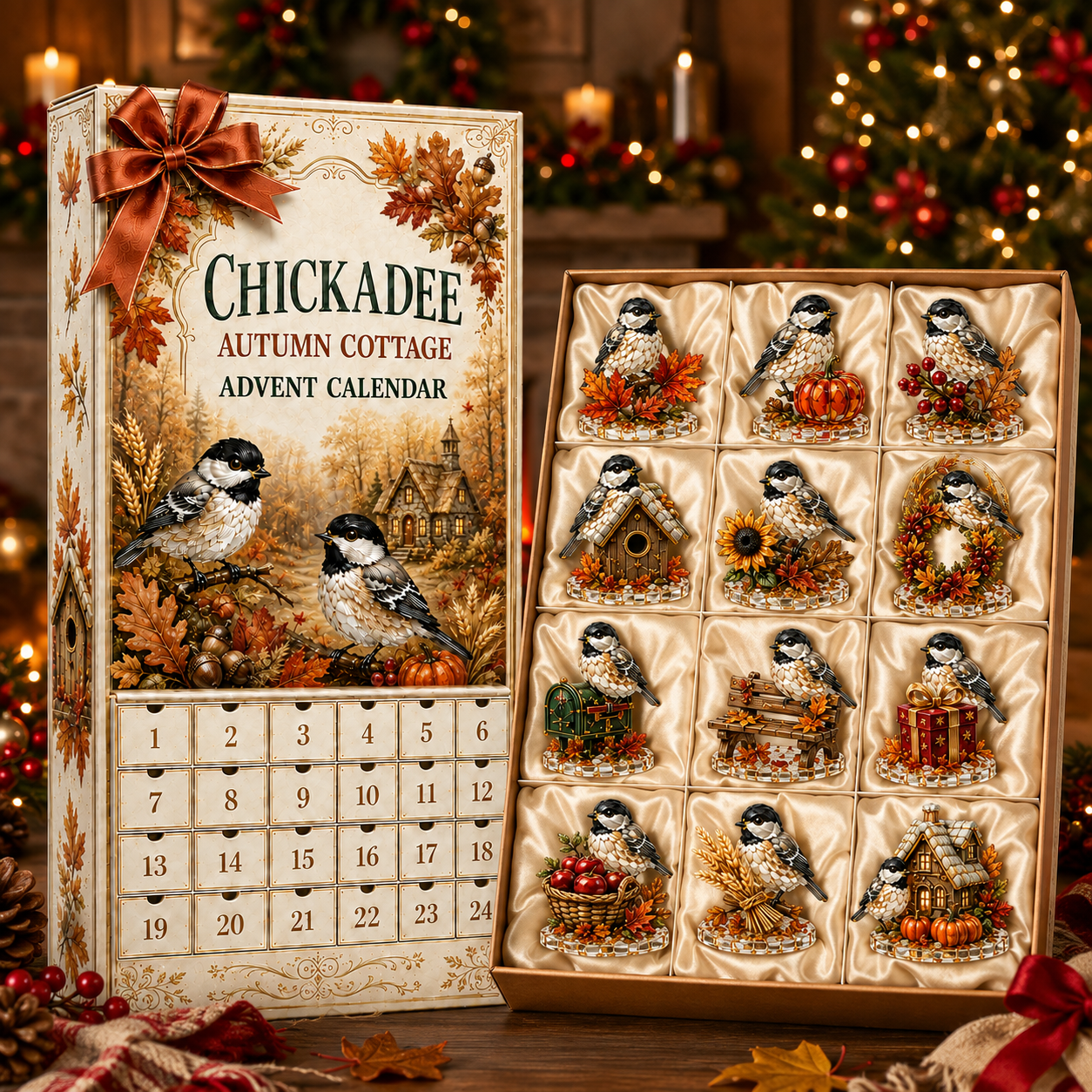 🔥Last 30 pcs✨⏰Last day 50% off🔥✨24-Day Advent Calendar - Chickadee