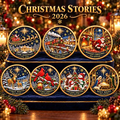 2026 Christmas Stories Commemorative Coin Collection – 7 Festive Designs Celebrating the 250th Anniversary