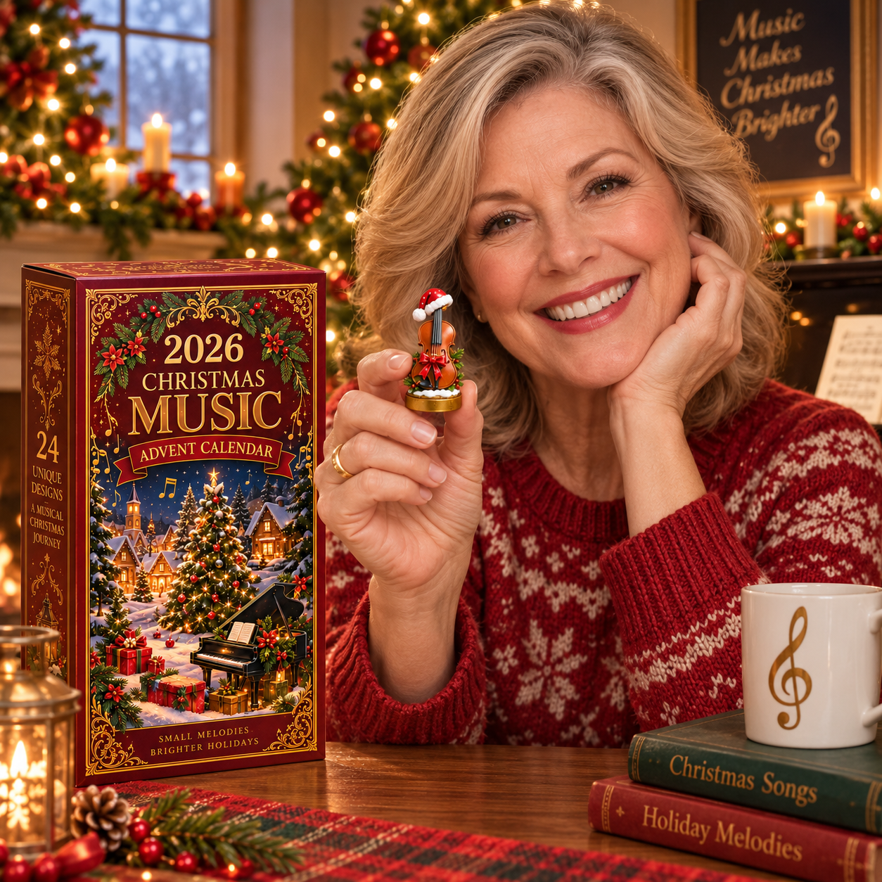 2026 Christmas Music 24-Day Countdown Calendar –  Holiday Collectible Gift for Music Lovers