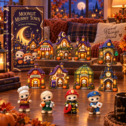2026 Moonlit Mummy Town Halloween Advent Calendar – 24 Adorable Mummy & Village Collectibles in a Deluxe Gift Box