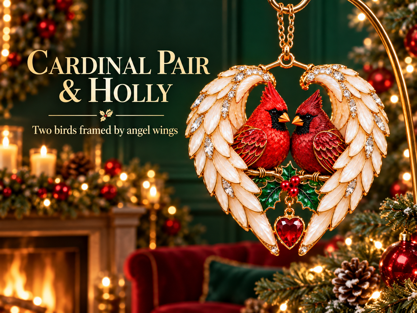 Angel Wing Bird Ornament Displayed as Meaningful Christmas Decor