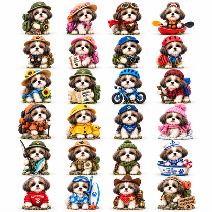Shih Tzu Adventure 2026 – 24-Day Adventure Countdown Calendar with 24 Unique Collectible Miniatures, Fun Gift for Shih Tzu & Dog Lovers