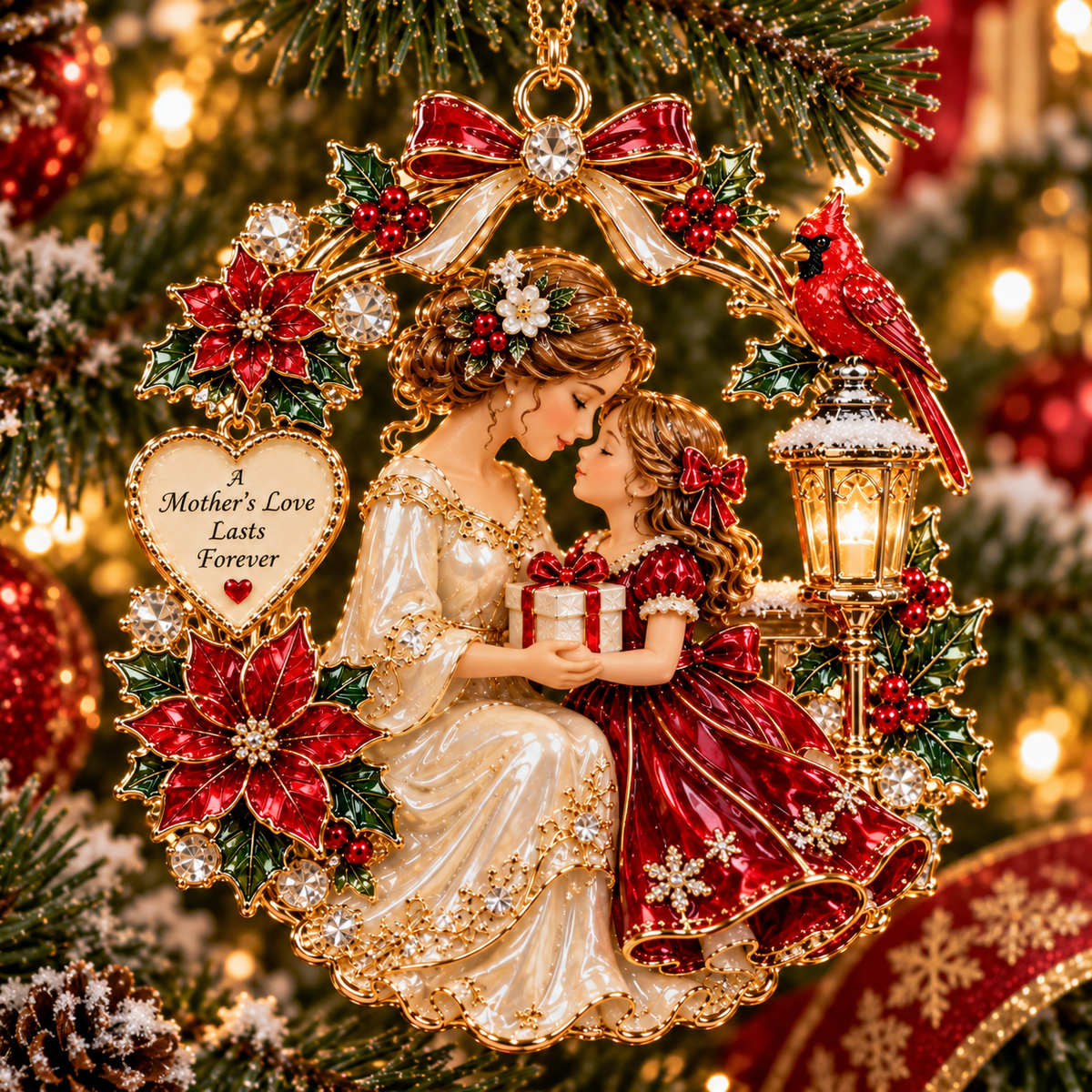 Mother & Daughter Christmas Ornament  –  Heartwarming Holiday Keepsake, Meaningful Christmas Gift for Mom & Daughter