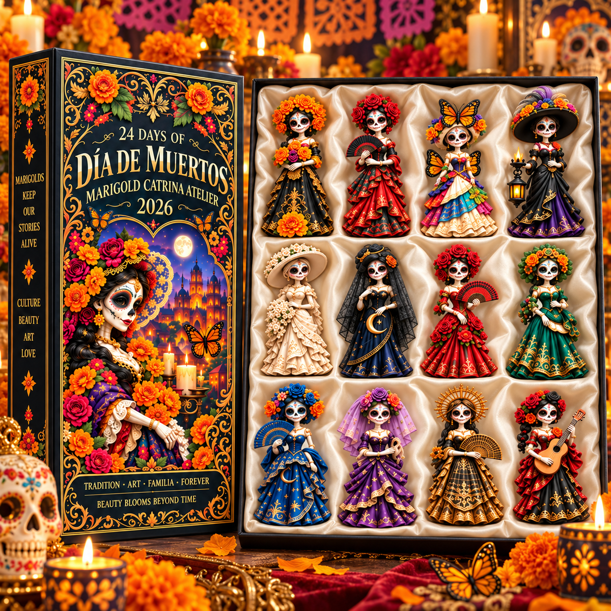Día de Muertos Marigold Catrina Atelier Advent Calendar 2026