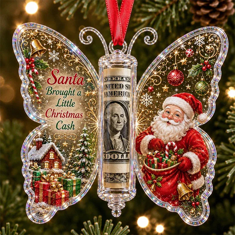 🦋💵 Christmas Cash Gift Butterfly Ornament – Holiday Money Holder Keepsake 🎄✨ - image 2