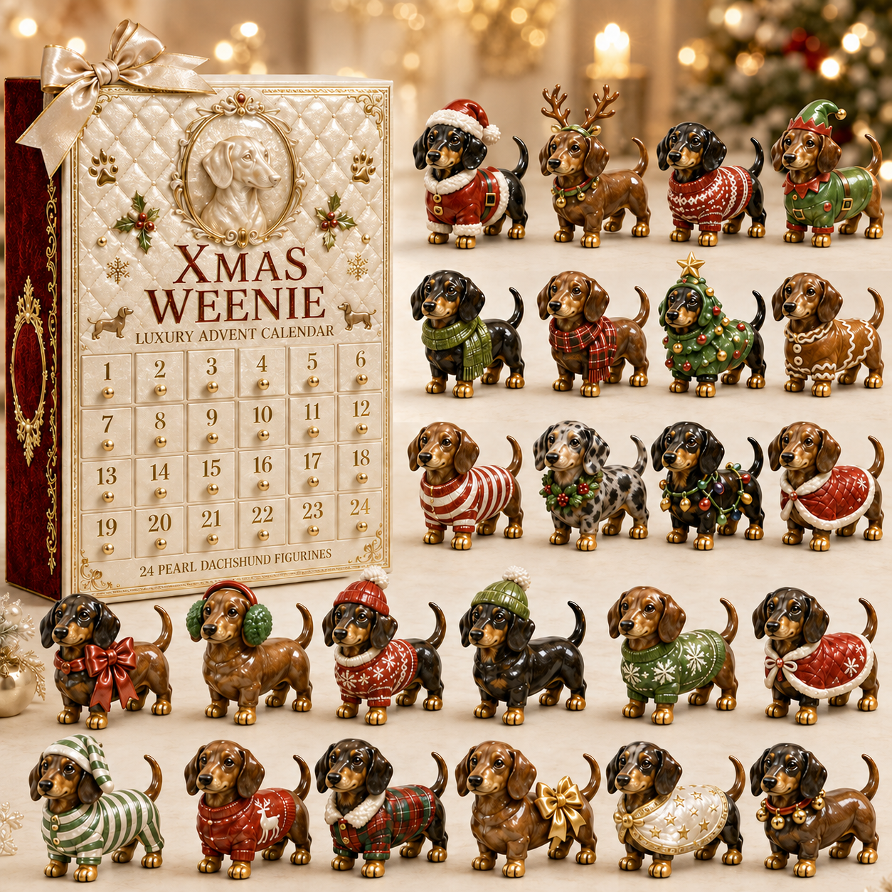 🔥Last 30 pcs✨⏰Last day 50% off🔥✨24-Day Advent Calendar - Dachshund