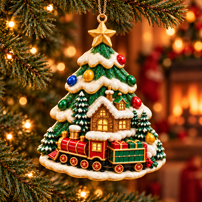 🎄 2026 Christmas Tree Ornaments – Set of 6 Festive Holiday Keepsakes Featuring Santa, Cardinals, Gingerbread House, Snowmen & Nutcracker | Christmas Decorations & Gifts