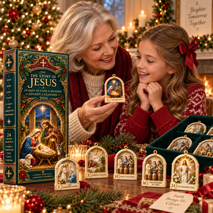 Story of Jesus 2026 – 24 Days of Faith & Wonder Advent Calendar with 24 Unique Biblical Scene Miniatures, Christian Christmas Collectible Gift