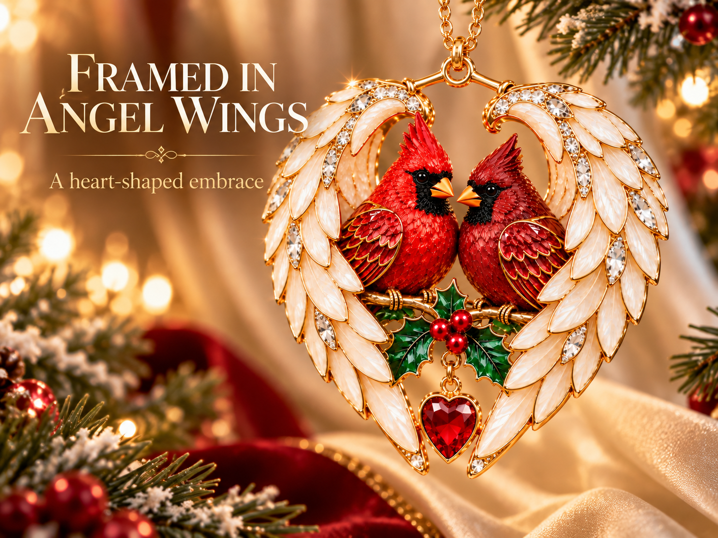 Bird Pair Angel Wings Ornament Collection