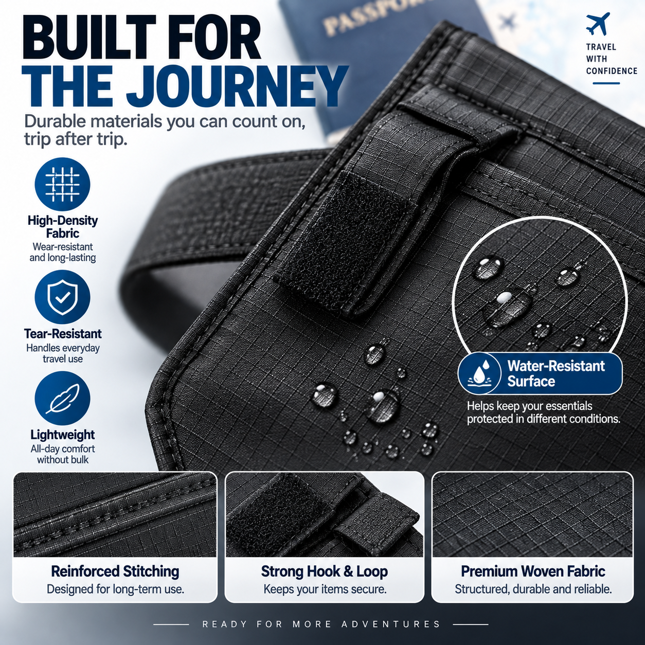 🔒 DISCREET TRAVEL ESSENTIAL | Hidden Belt Pouch – Under-Clothing Passport, Cash & Card Organizer - image 6