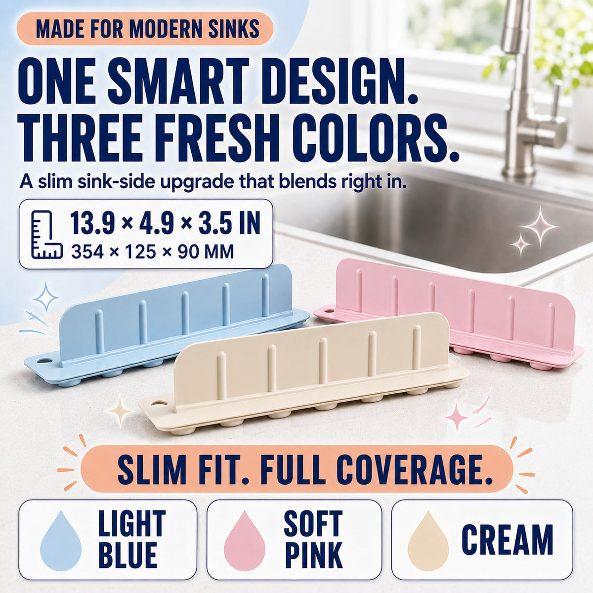 💦 2-in-1 Foldable Sink Splash Guard & Drain Organizer - image 6