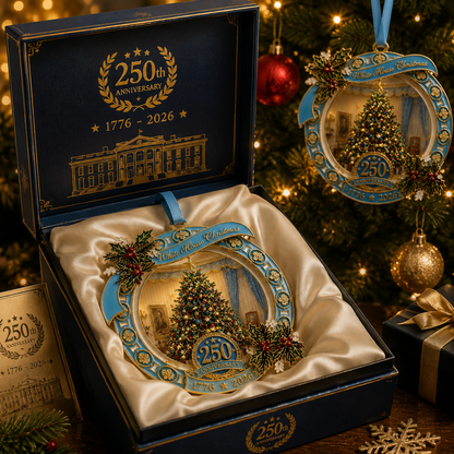 ✨250th Anniversary View of the Christmas tree in the White House bedroom