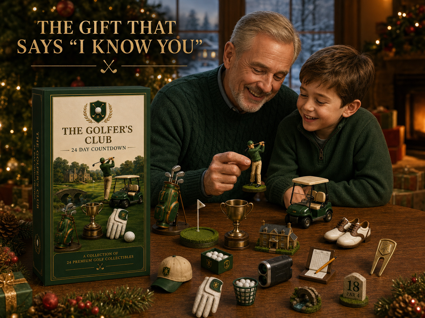 Golf advent calendar given as Christmas gift to golfer
