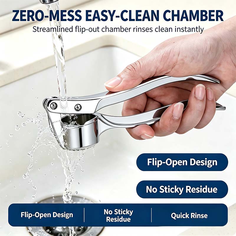 Stainless Steel Garlic Press, Heavy Duty Manual Garlic Crusher Tool🧄 - image 5