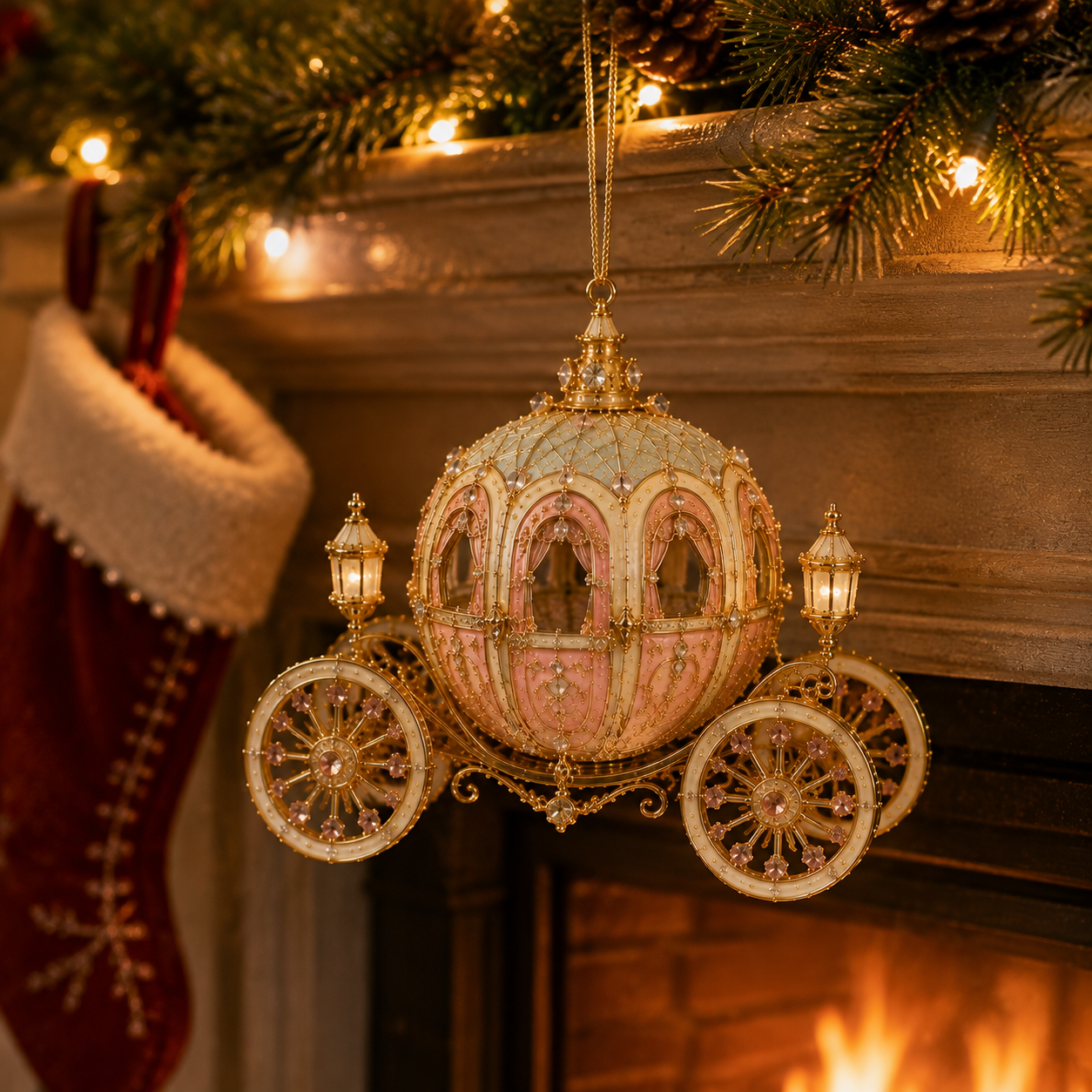 ✨Carriage-shaped Christmas tree ornament