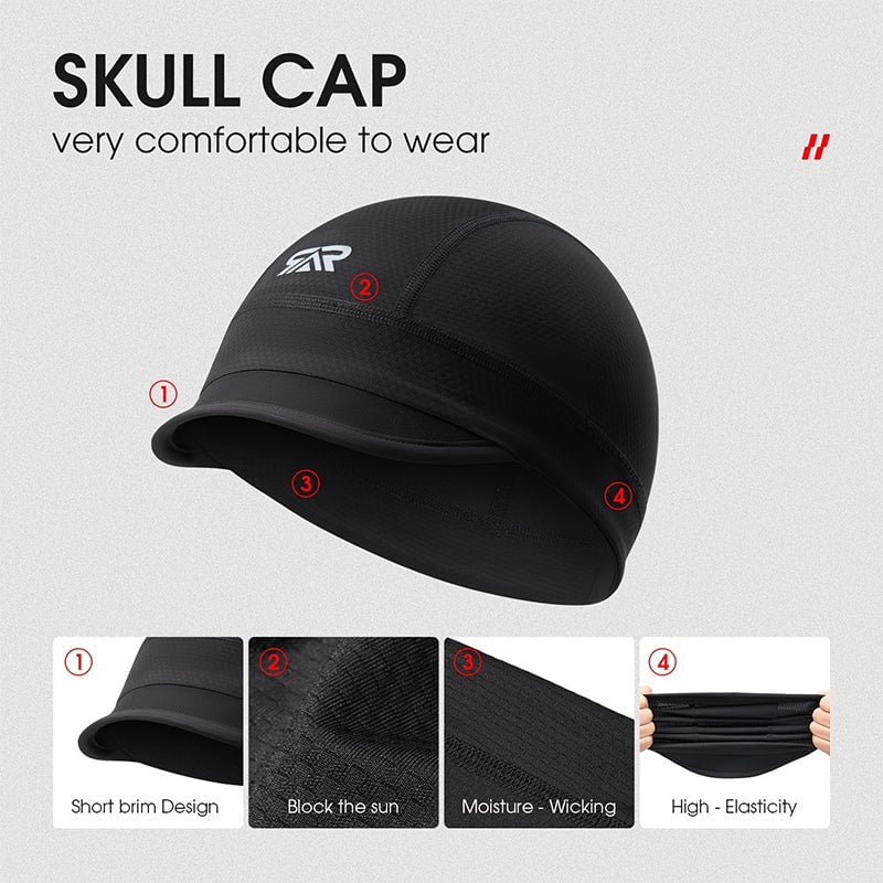 🔥HOT SALE🔥💯Quick-Dry Breathable Helmet Liner Sun Visor Skull Cycling Cap - image 1