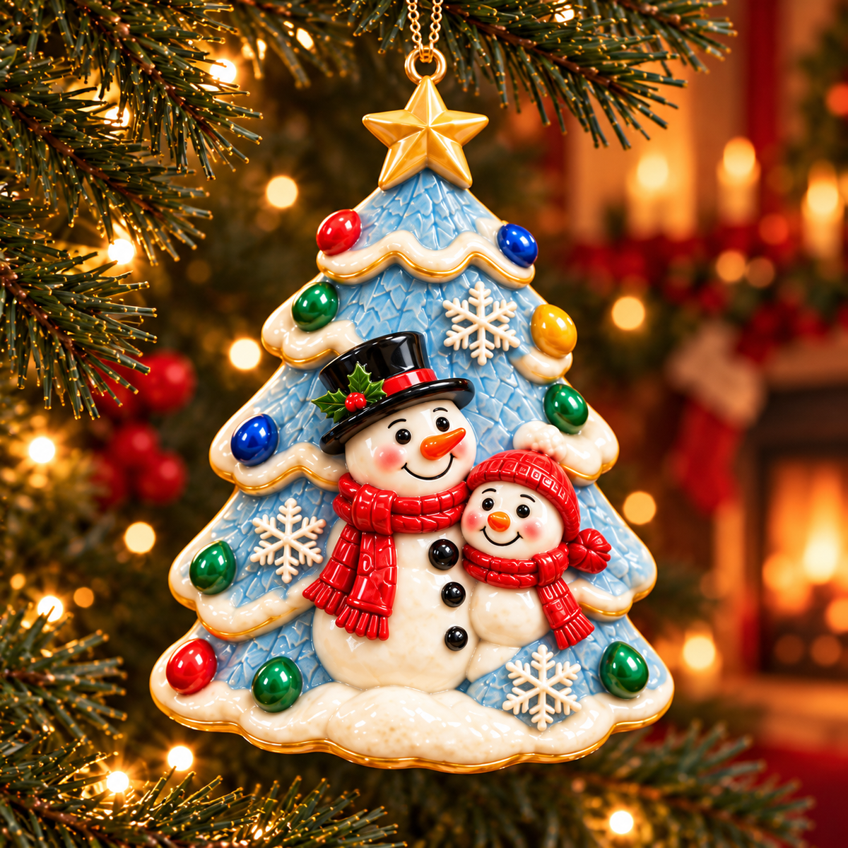 🎄 2026 Christmas Tree Ornaments – Set of 6 Festive Holiday Keepsakes Featuring Santa, Cardinals, Gingerbread House, Snowmen & Nutcracker | Christmas Decorations & Gifts