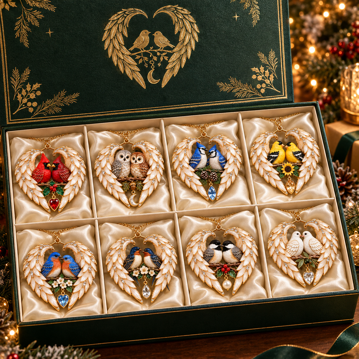 ❤️2026 Angel Wing Heart Christmas Ornaments