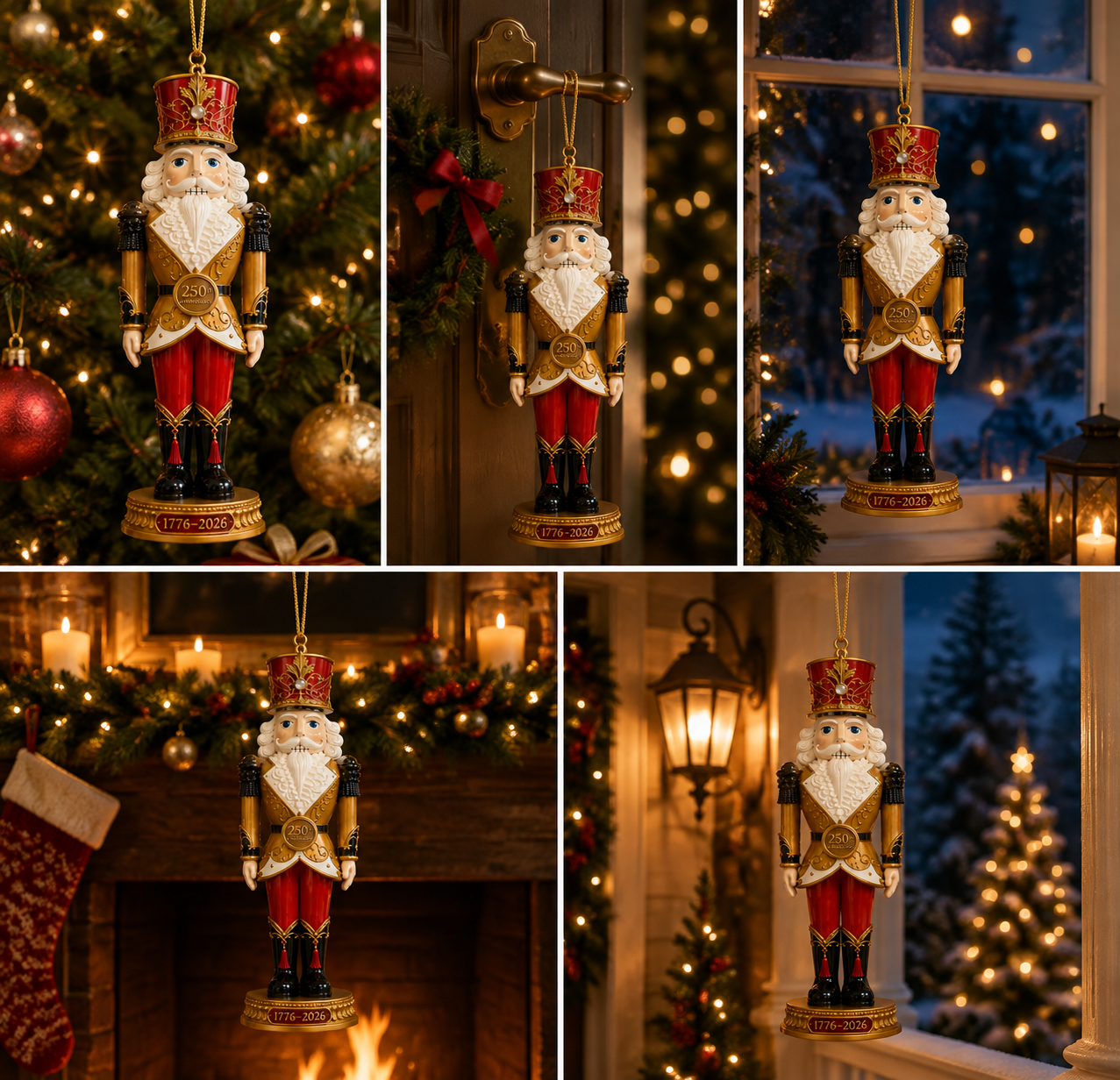 🔥Last 30 pcs✨⏰ Limited anniversary edition✨2026 America 250th Anniversary Heritage Gold Nutcracker Ornament