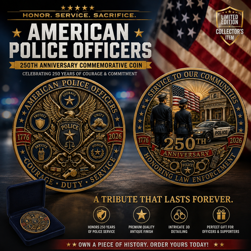 🎉🇺🇸 Limited Edition! 🔥🎁The Ultimate "Thank You" – 250th Anniversary American Police Officer Commemorative Coin (1776-2026) 🦅 - image 1