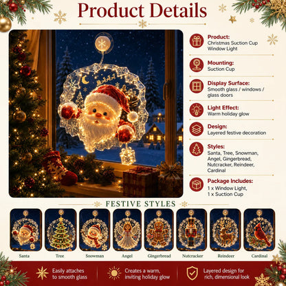 ✈️Last Day 50% OFF✨🎄Lighted Christmas Window Decoration with Suction Cup | Warm LED Window Light with Double-Layer Design & Multiple Festive Styles Flat Version✨ - image 7