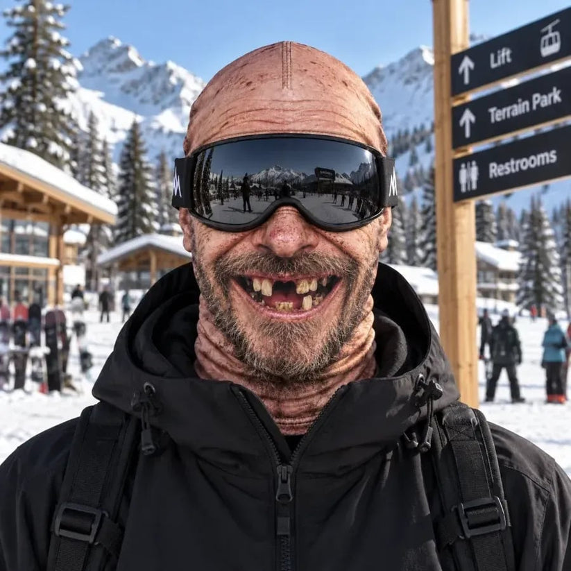 Realistic Face Balaclava – Funny Ski & Snowboard Mask for Cold Weather Adventures, Unisex Adult One Size (21-24") ⛷️
