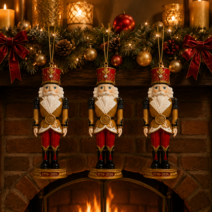 🔥Last 30 pcs✨⏰ Limited anniversary edition✨2026 America 250th Anniversary Heritage Gold Nutcracker Ornament