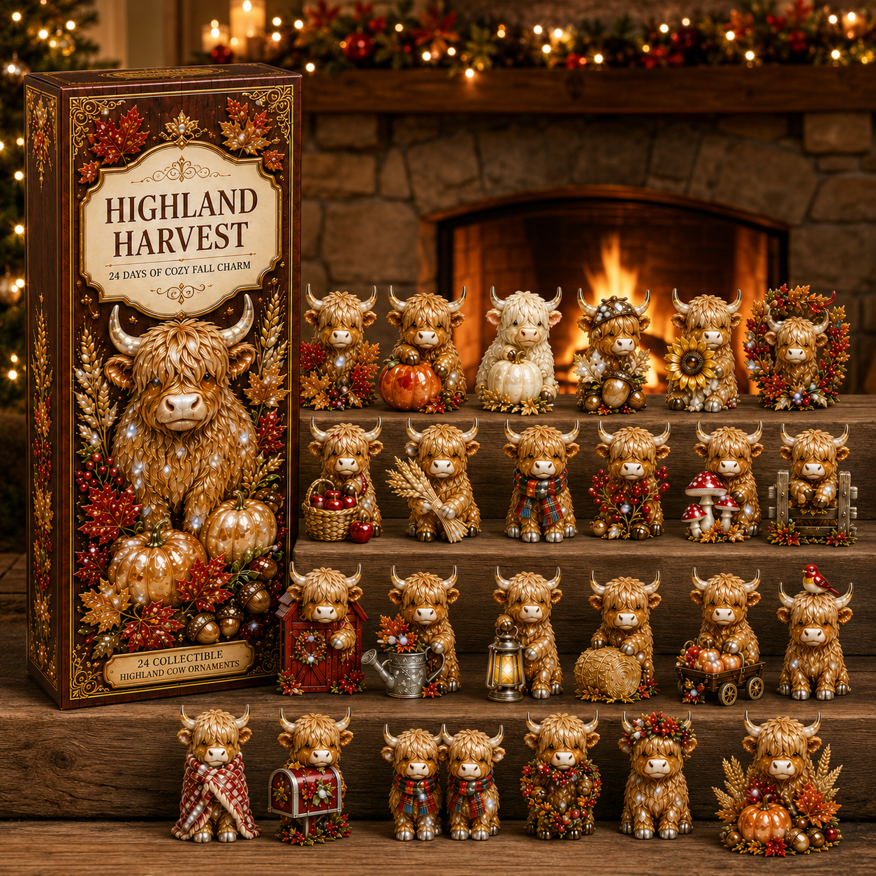 🔥Last 30 pcs✨⏰Last day 50% off🔥✨24-Day Advent Calendar - Highland Cattle