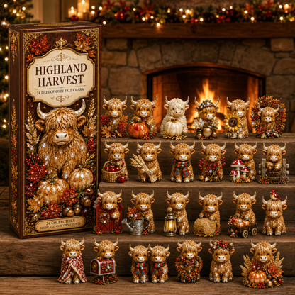 🔥Last 30 pcs✨⏰Last day 50% off🔥✨24-Day Advent Calendar - Highland Cattle