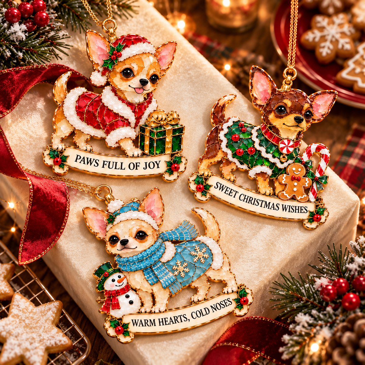 Chihuahua Christmas Ornaments 🎄🐶 | 6 Festive Designs