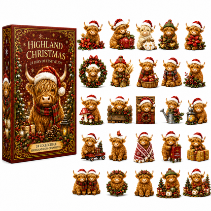 🔥Last 30 pcs✨⏰Last day 50% off🔥✨24-Day Advent Calendar - Highland Cattle