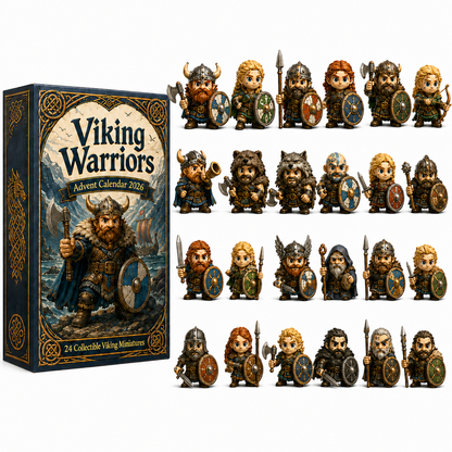 Viking Warriors Advent Calendar 2026 – 24 Collectible Norse Warrior Miniatures