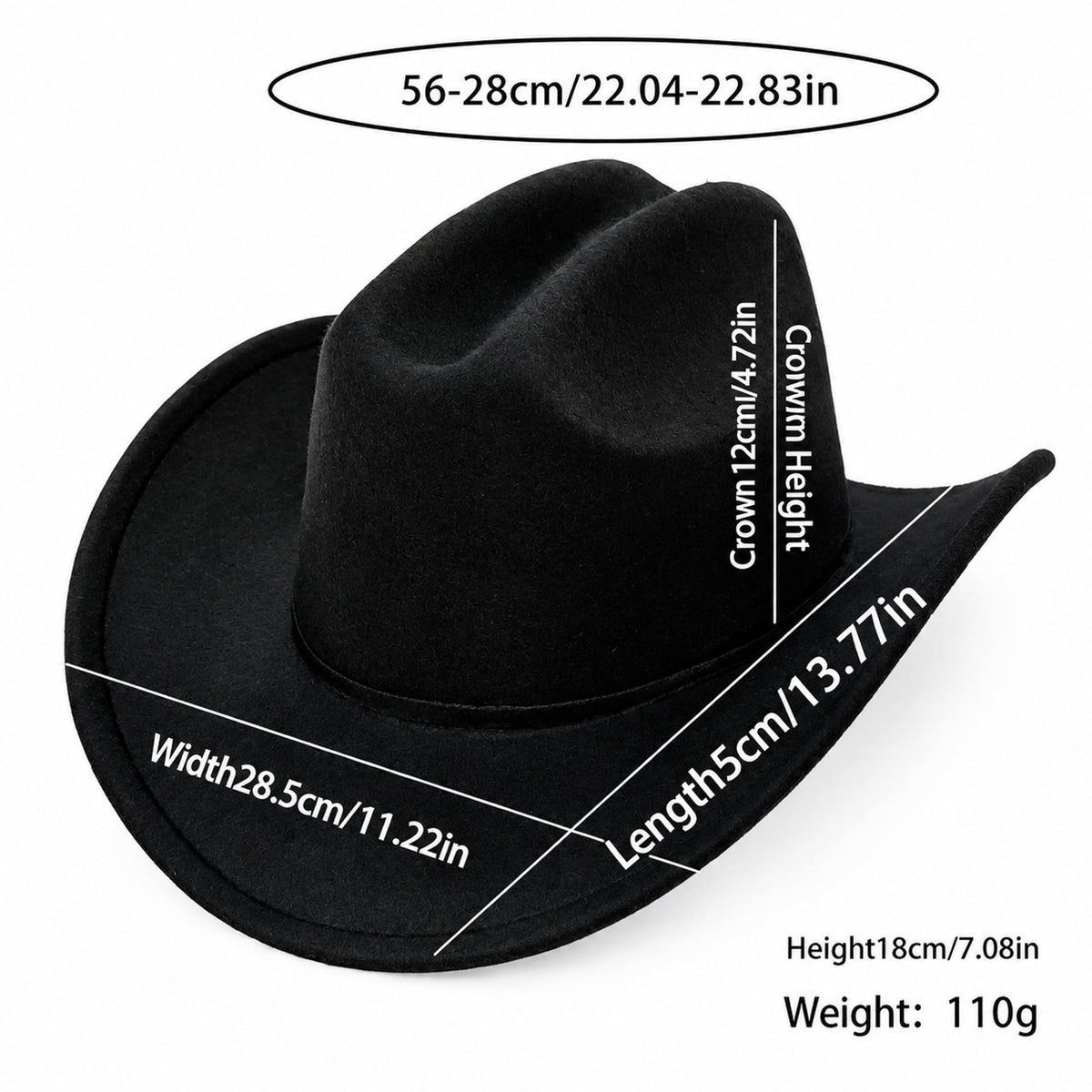 U.S. 250th Anniversary Edition Unisex Felt Cowboy Hat