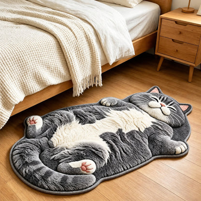 Chubby Tabby Cat Shaped Rug 🐱🤎