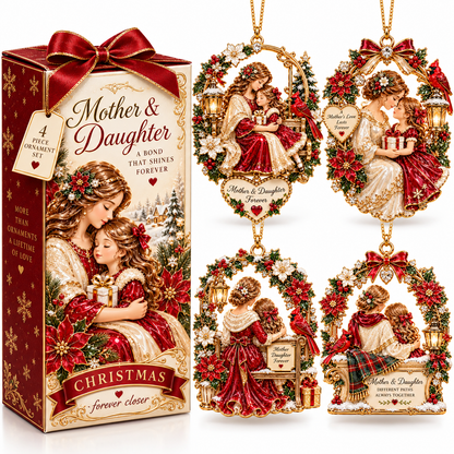 Mother & Daughter Christmas Ornament  –  Heartwarming Holiday Keepsake, Meaningful Christmas Gift for Mom & Daughter
