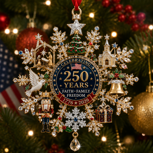 ✨Sparkling Christmas commemorative snowflake ornaments