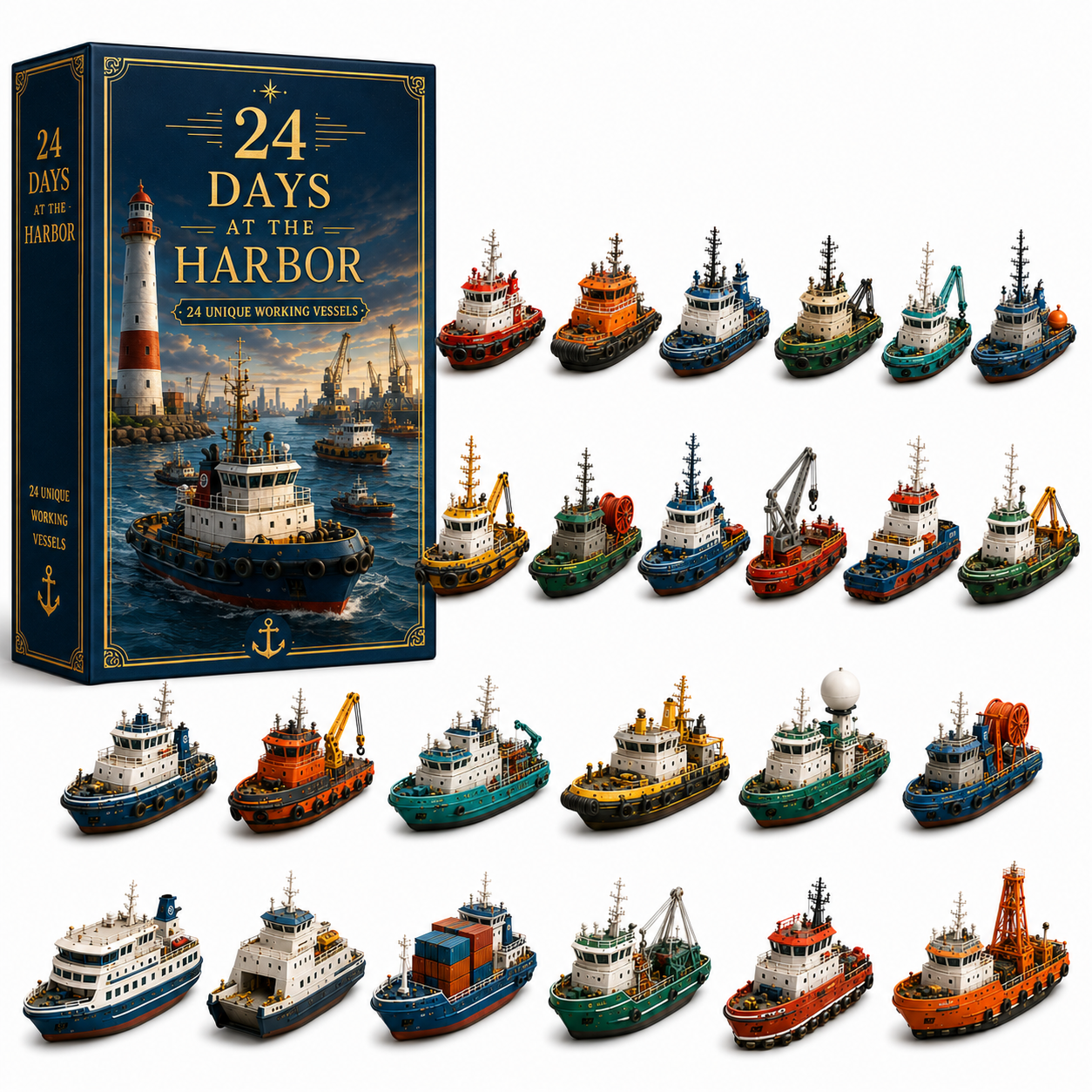 24 Days at the Harbor – 24 Unique Working Vessels 24-Day Countdown Calendar