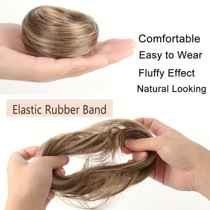 Synthetic Messy Bun Hair Piece for Women, Curly Updo Scrunchie Extension for Instant Volume and a High Crown💇‍♀️ - image 2